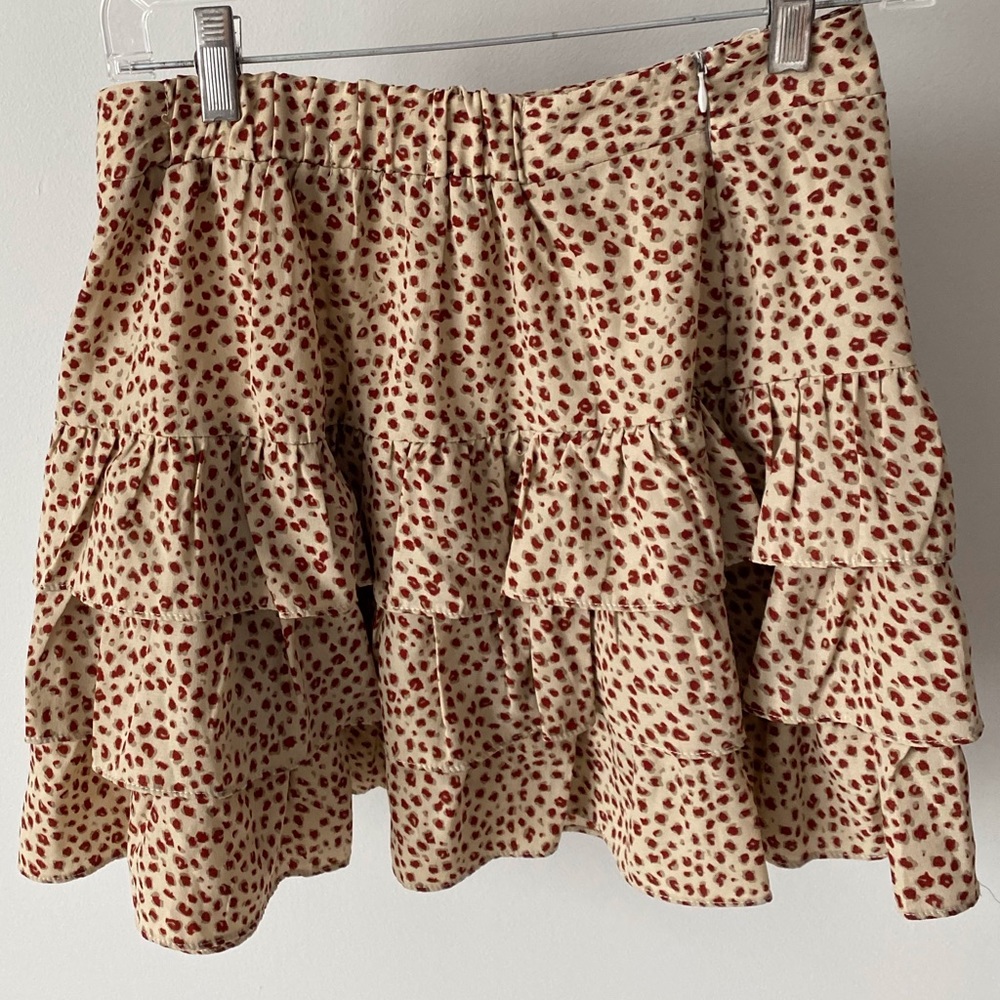 VESTIQUE RED/CREAM DESIGN SKIRT